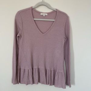 Eri + Ali lavender waffle top